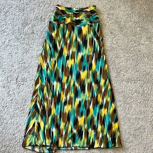 Vintage Multicolor Maxi Skirt Size S Flowy Feminine